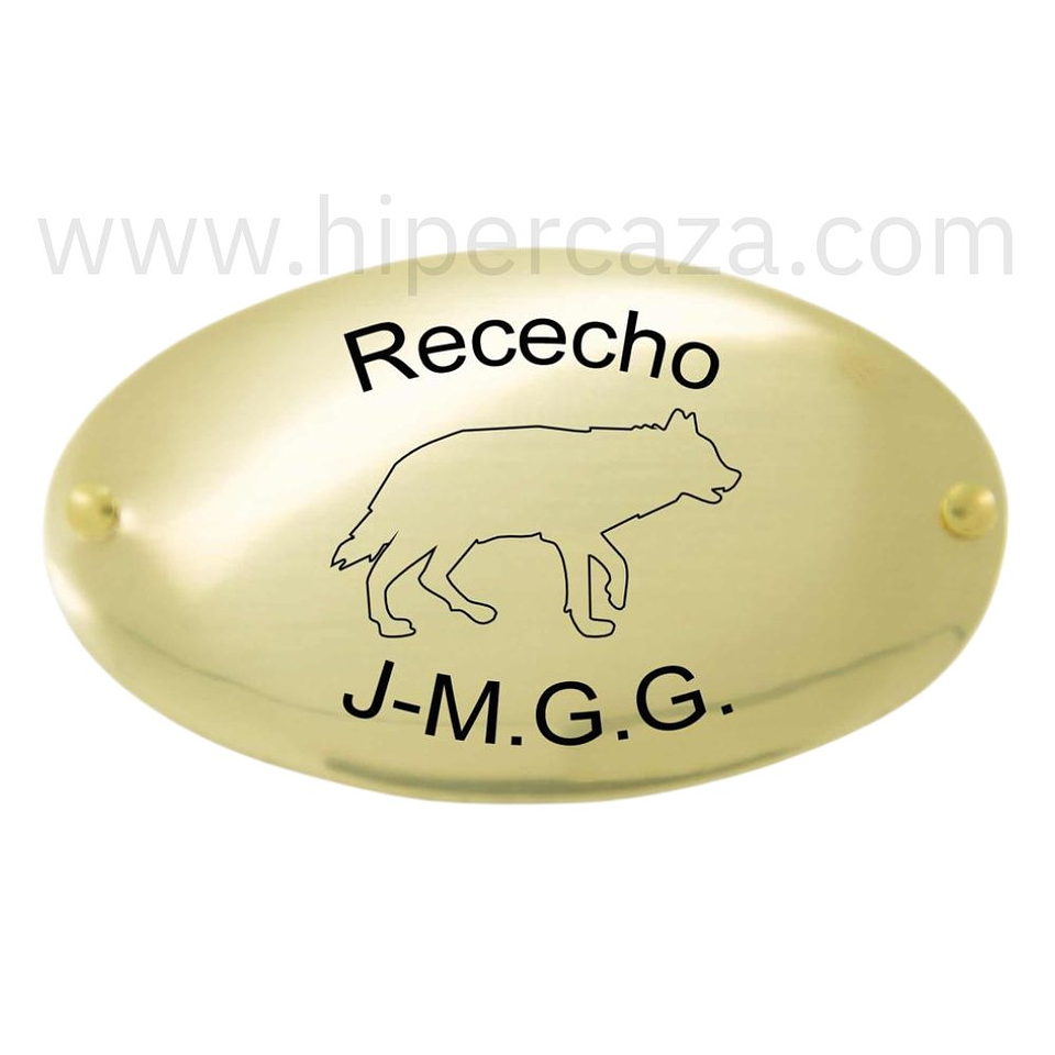 Chapa de trofeo de caza personalizada lobo 1