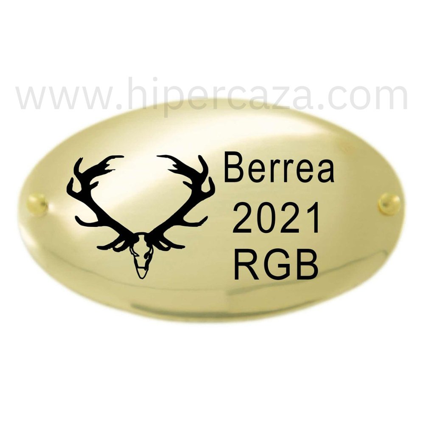 Chapa trofeo de caza personalizada ciervo 1