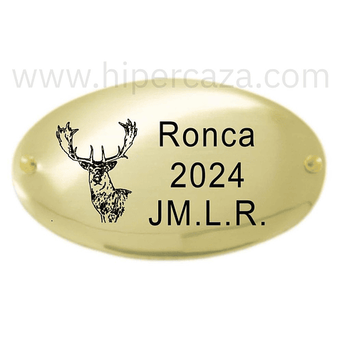 Chapa personalizada trofeo de caza gamo 