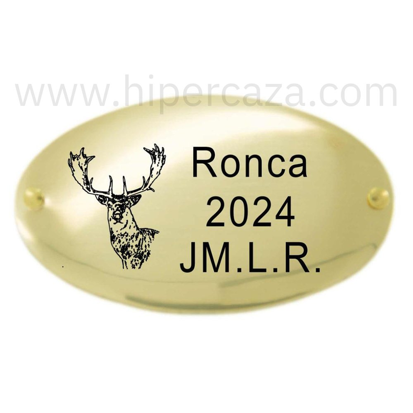 Chapa personalizada trofeo de caza gamo  1