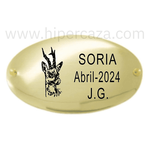 Chapa trofeo de caza personalizada 