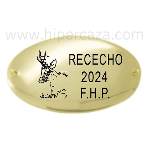 Chapa trofeo de casa personalizada corzo