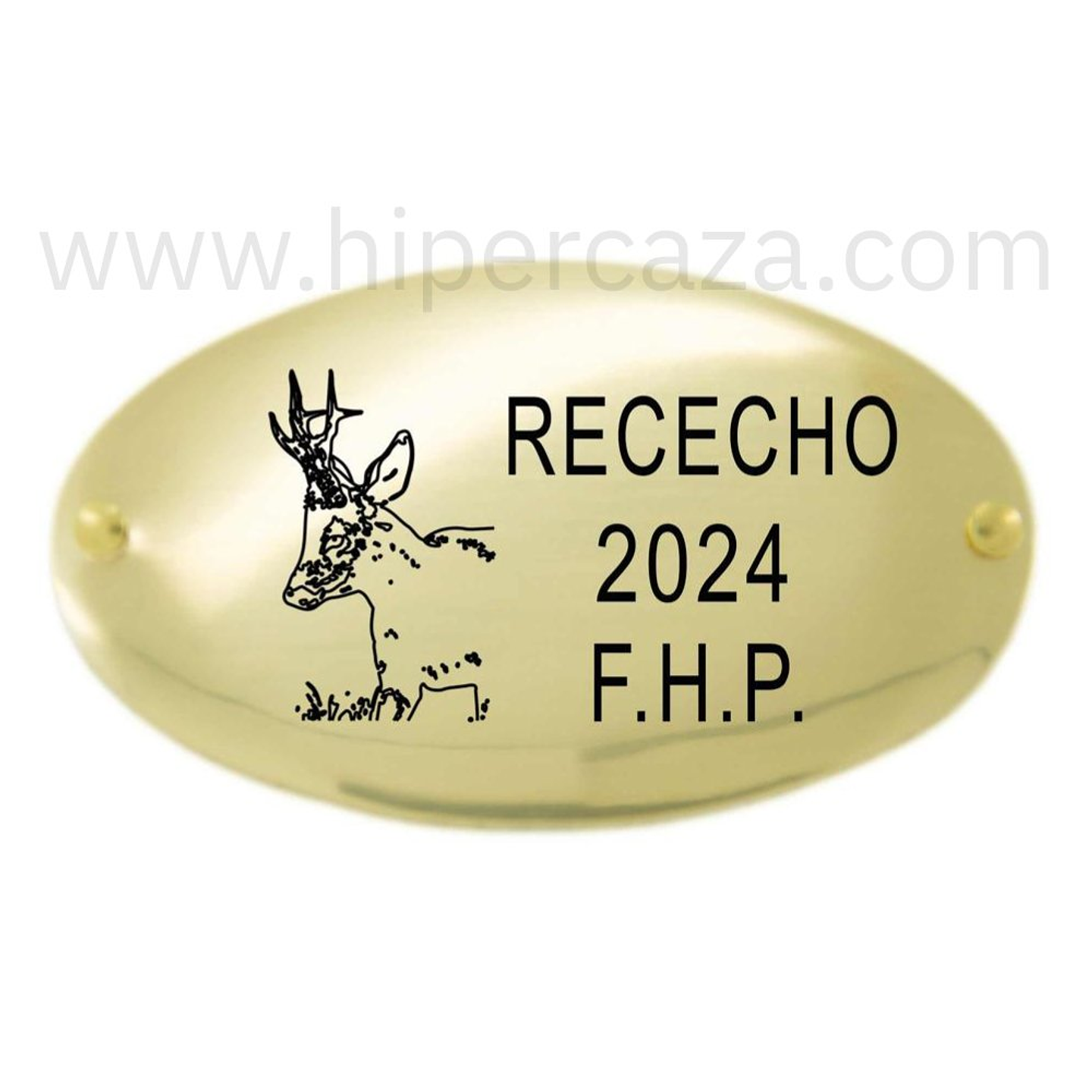 Chapa trofeo de casa personalizada corzo 1