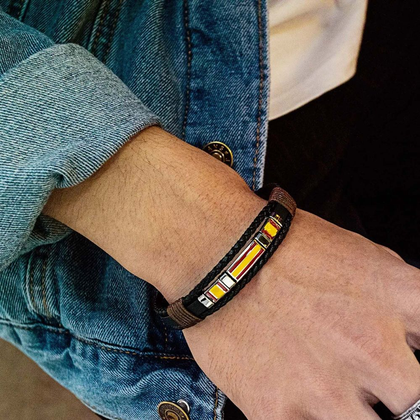 Pulsera caballero españa acero 4