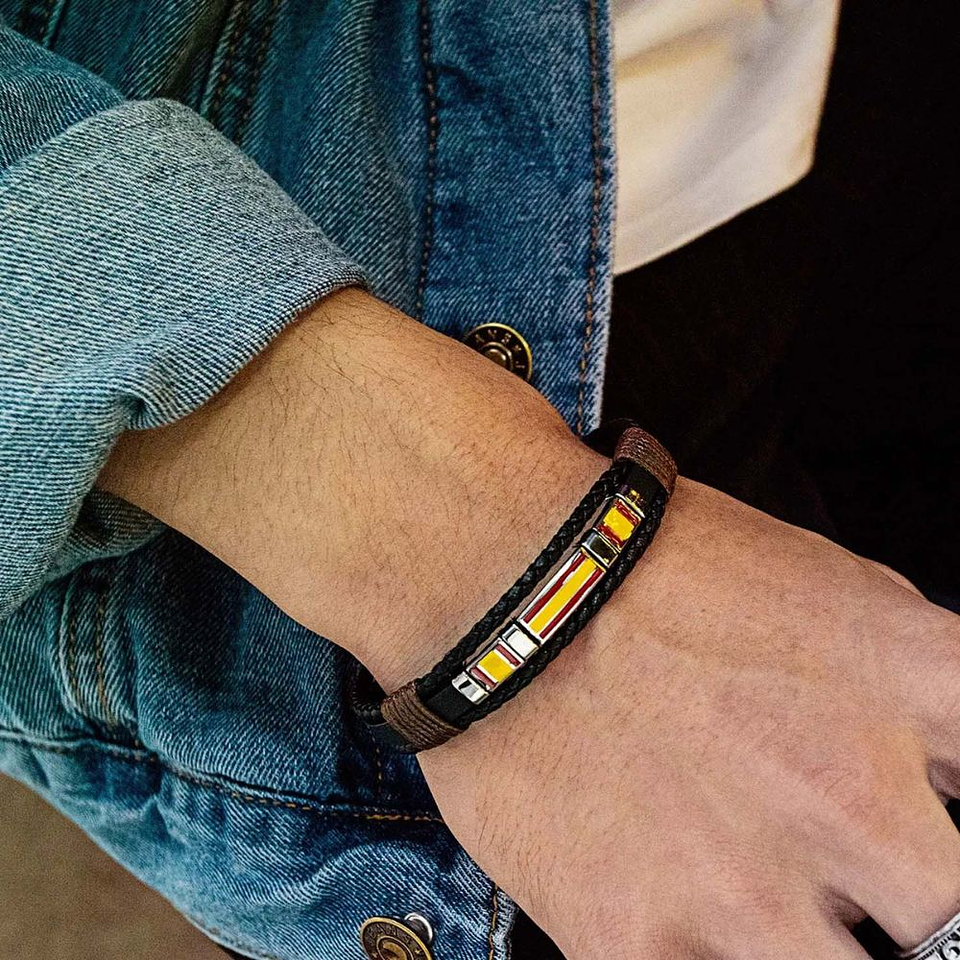 Pulsera caballero españa acero 4