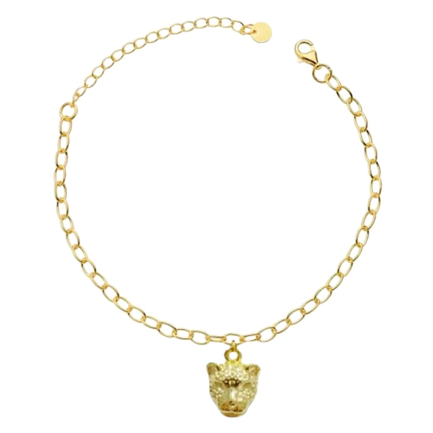 Pulsera de puma en plata con baño de oro 1
