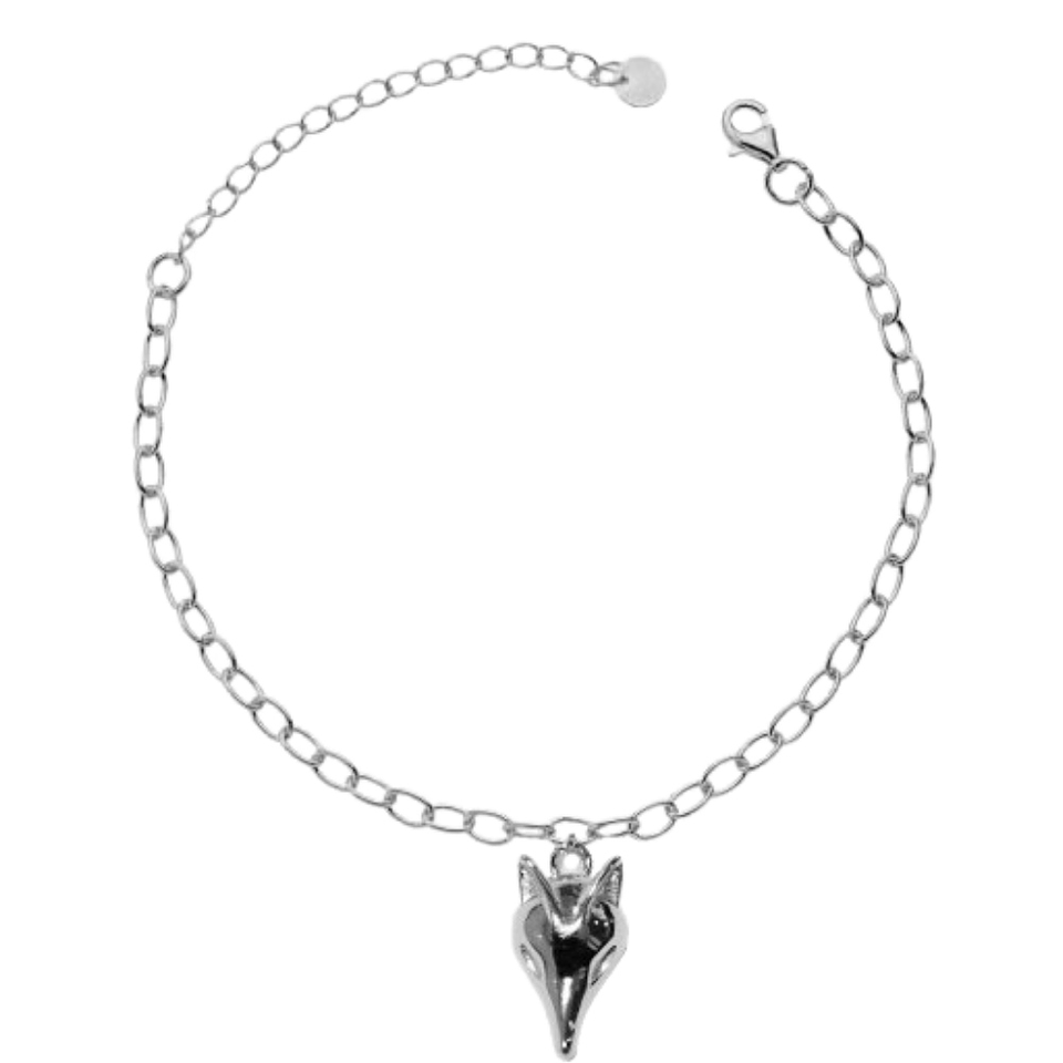 Pulsera de zorro en plata 1