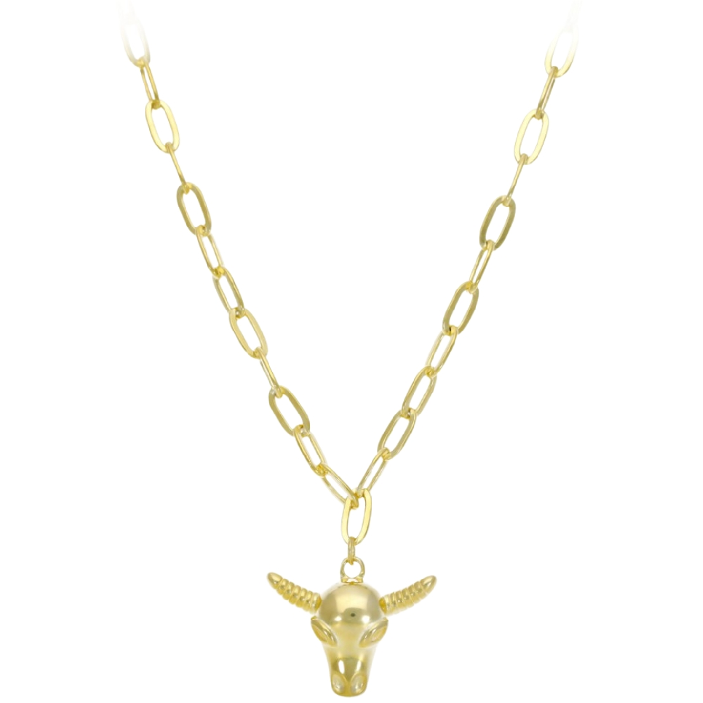 Gargantilla de búfalo en plata con baño de oro 1