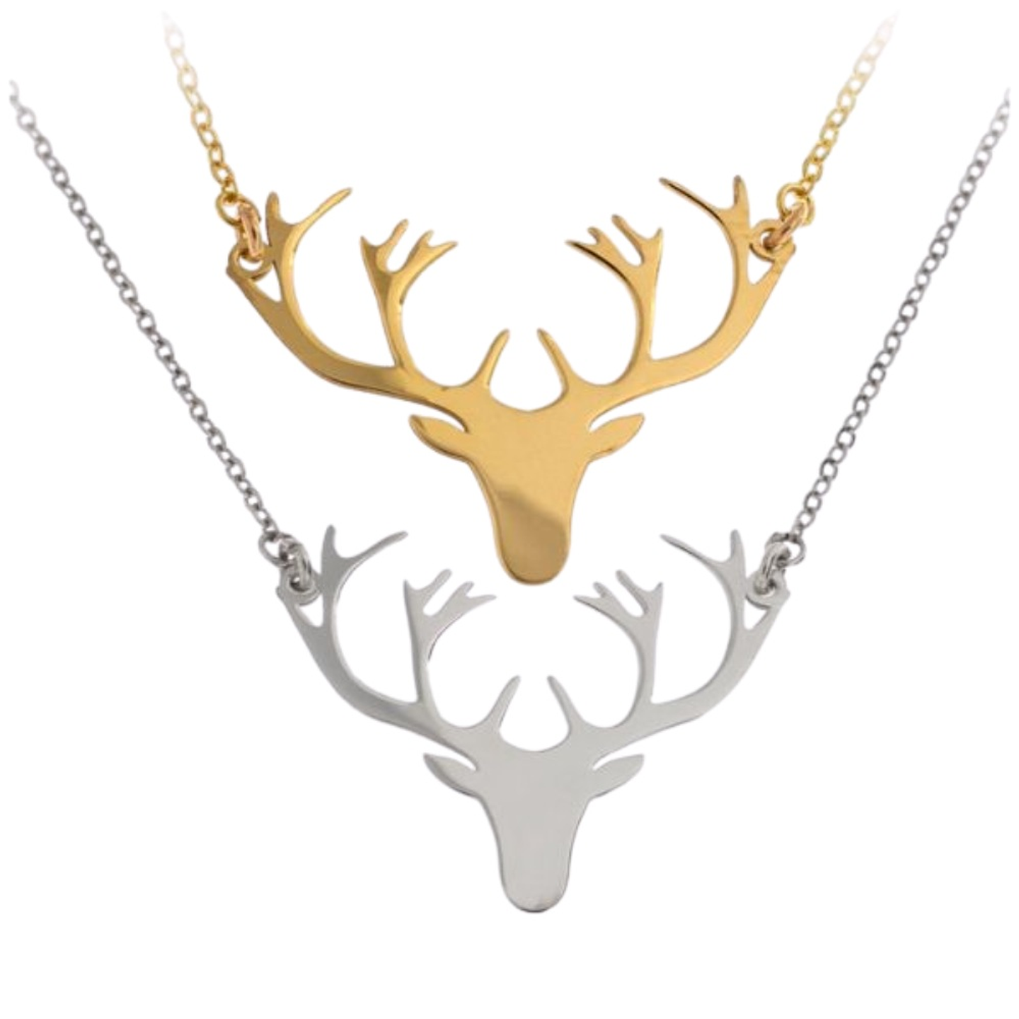 Gargantilla de ciervo en plata y baño de oro  1