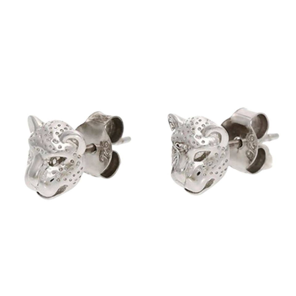 Pendientes de puma plata  1