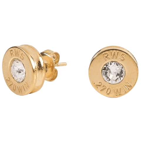 Pendientes de bala piedra blanca 