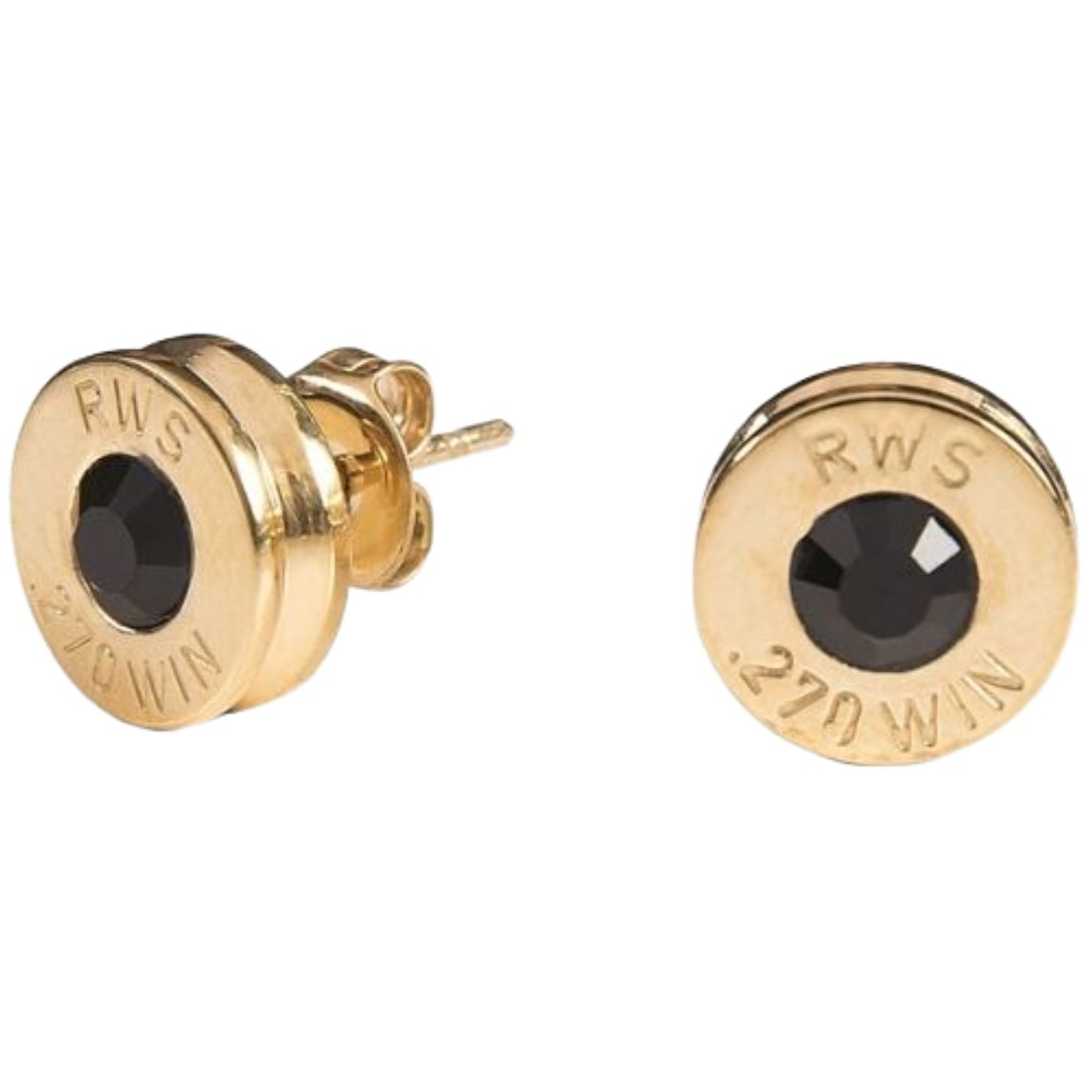 Pendientes de bala piedra negra  1