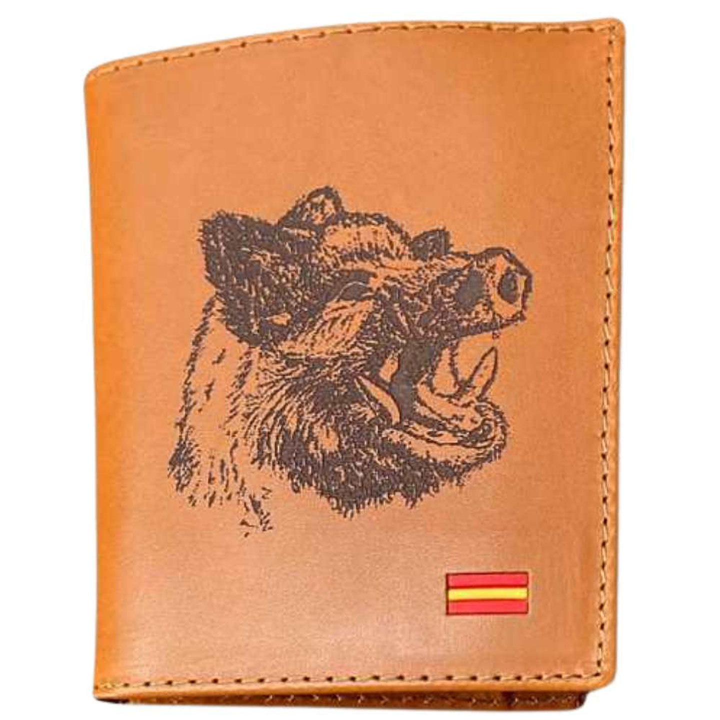 Cartera personalizada sin cierre cabeza de jabalí  1