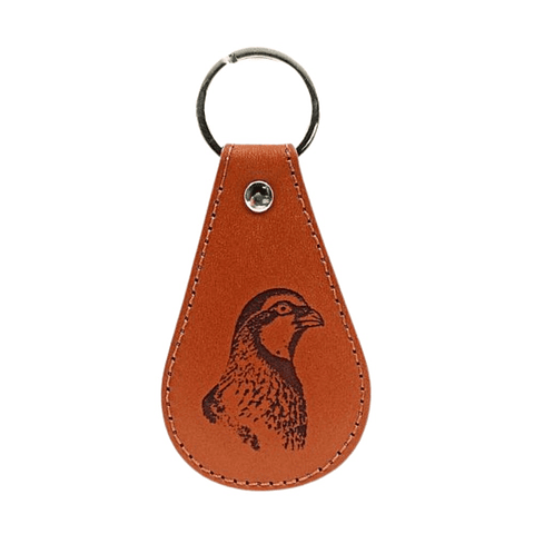 Llavero de piel personalizado perdiz 