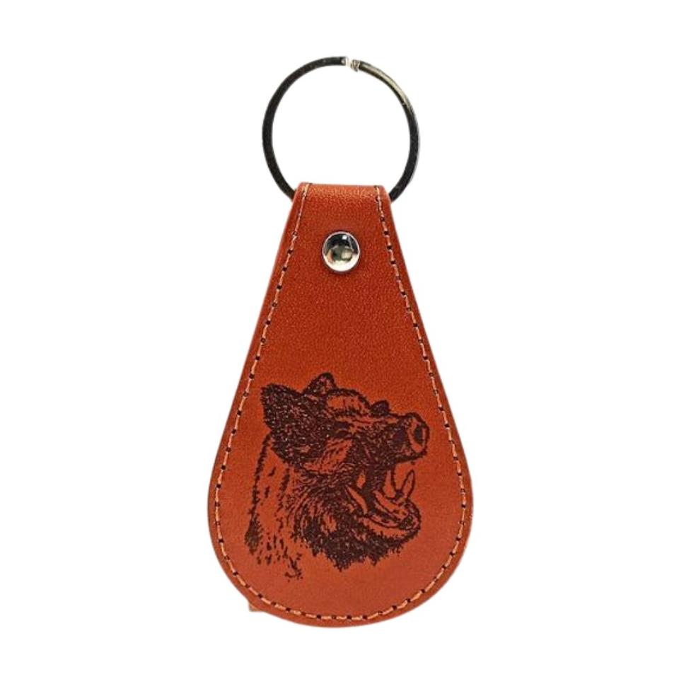 Llavero de piel personalizado jabalí  1
