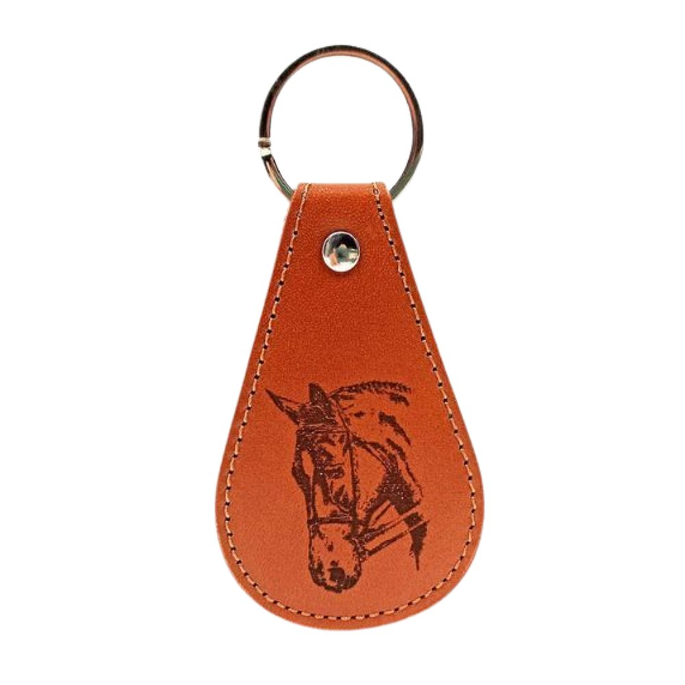 Llavero de piel personalizado caballo  1