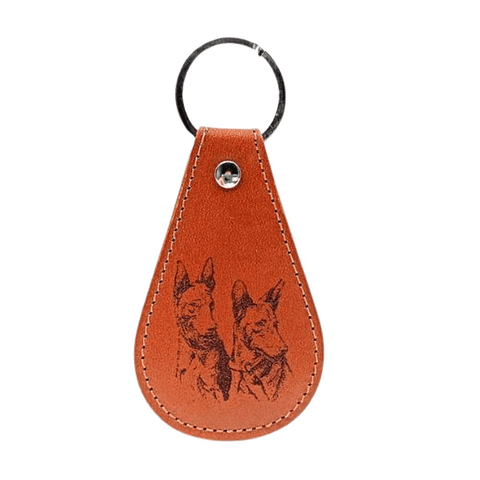 Llavero de piel personalizado perros 