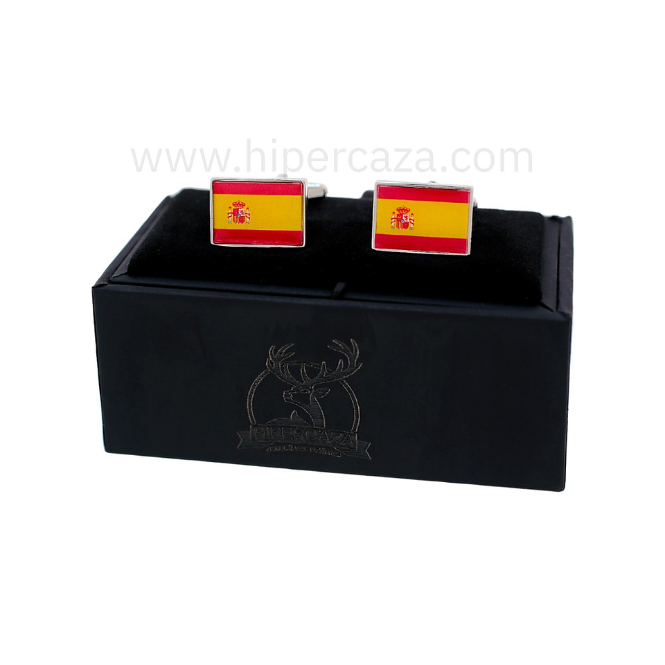 Gemelos España bandera acero  4