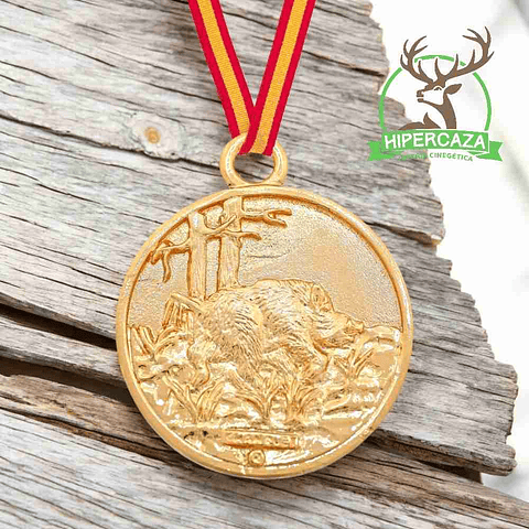 Medalla de homologación jabalí oro