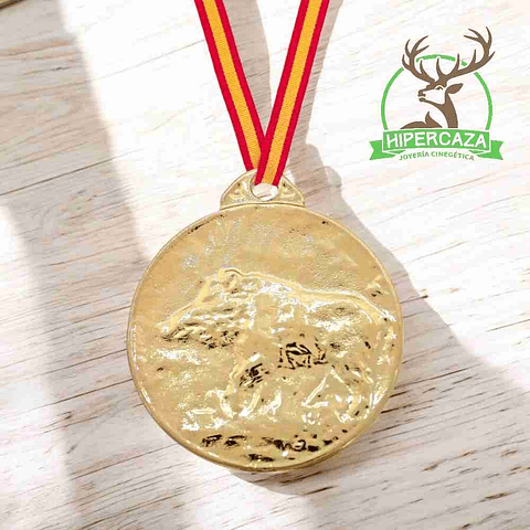 Medalla de homologación jabalí oro