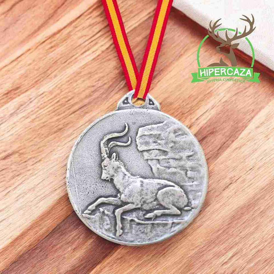 Medalla de homologación plata macho montés 2