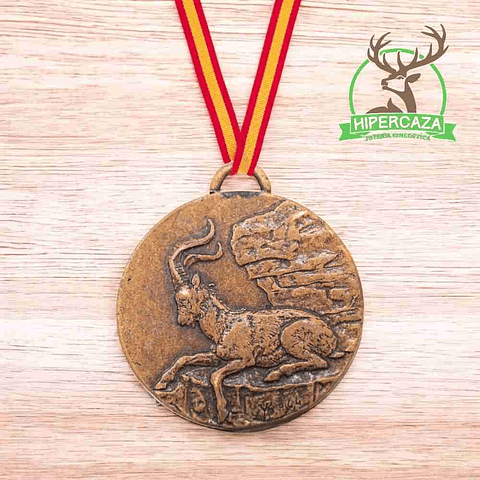 Medalla de homologación bronce macho montés 