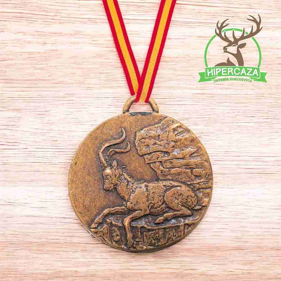 Medalla de homologación bronce macho montés  2