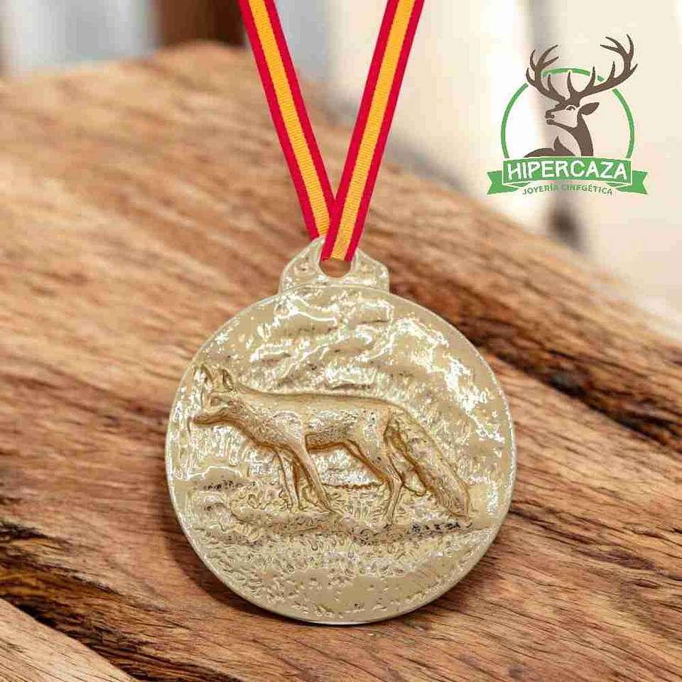 Medalla de homologación oro zorro 2