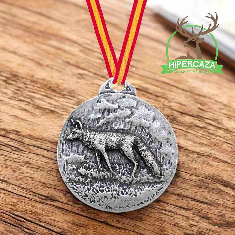 Medalla de homologación plata zorro 2