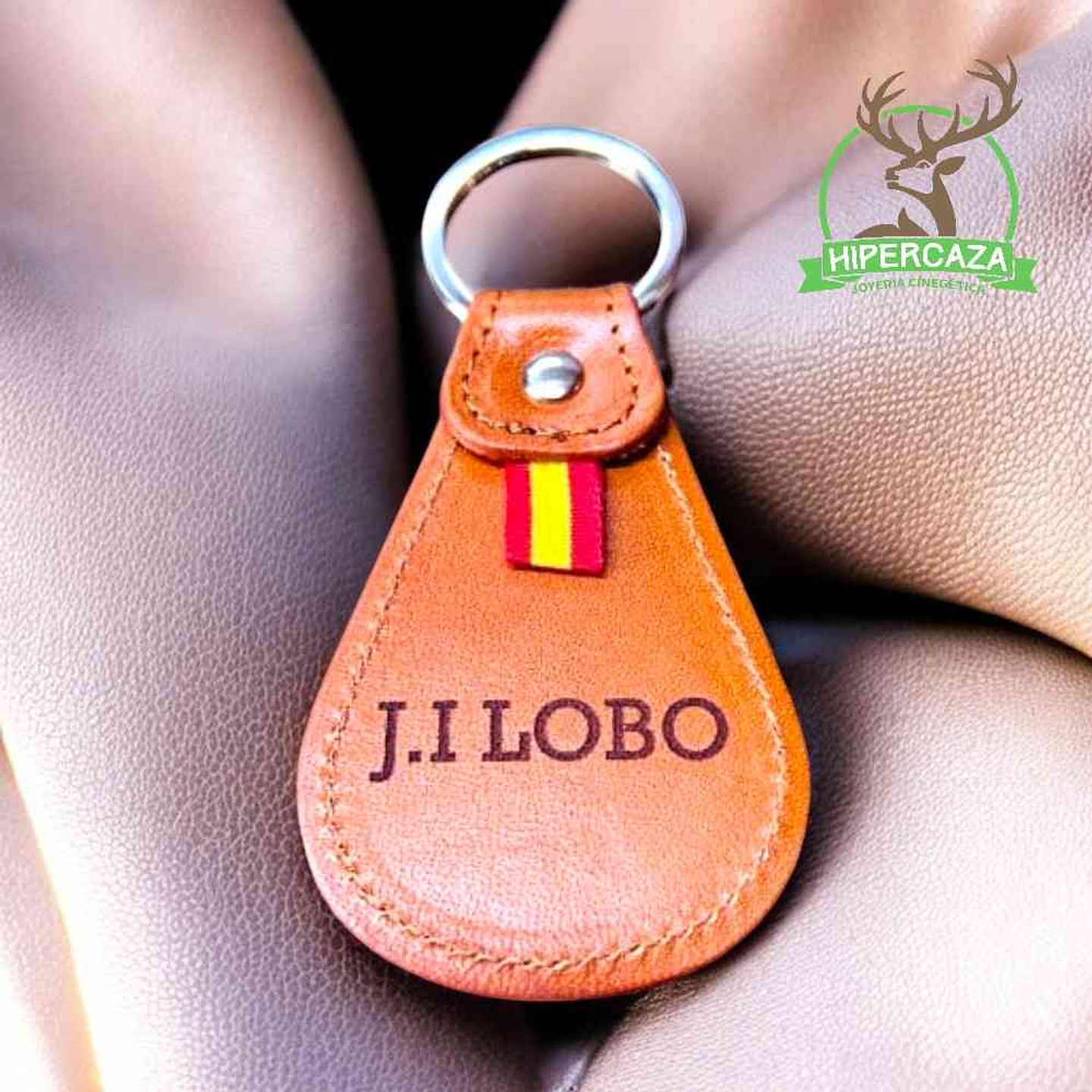 Llavero de piel personalizado perdiz  6