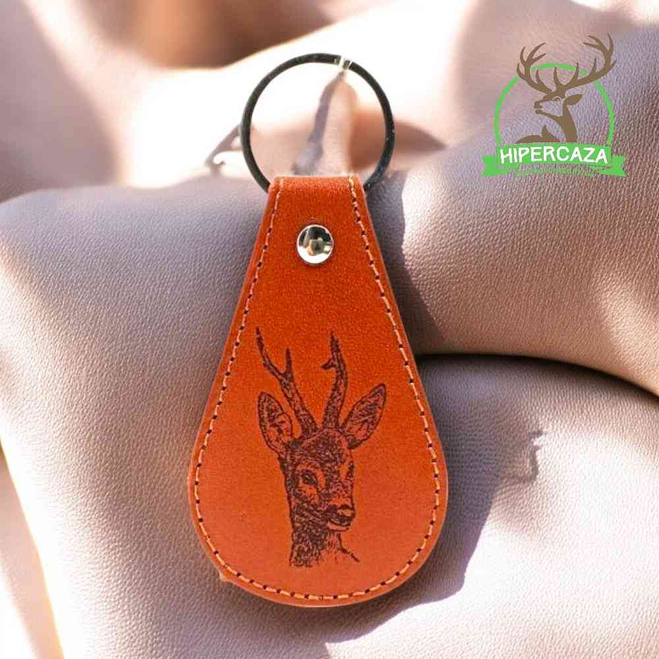 Llavero de piel personalizado corzo 2