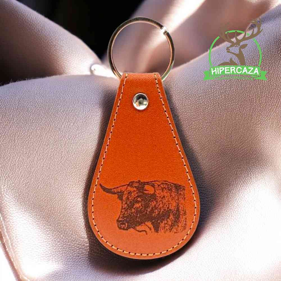 Llavero de piel personalizado toro  2