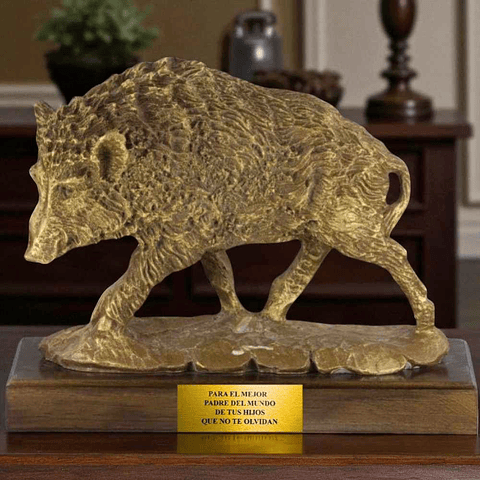 Figura de resina jabalí