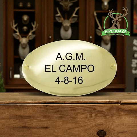 Chapa trofeo de caza