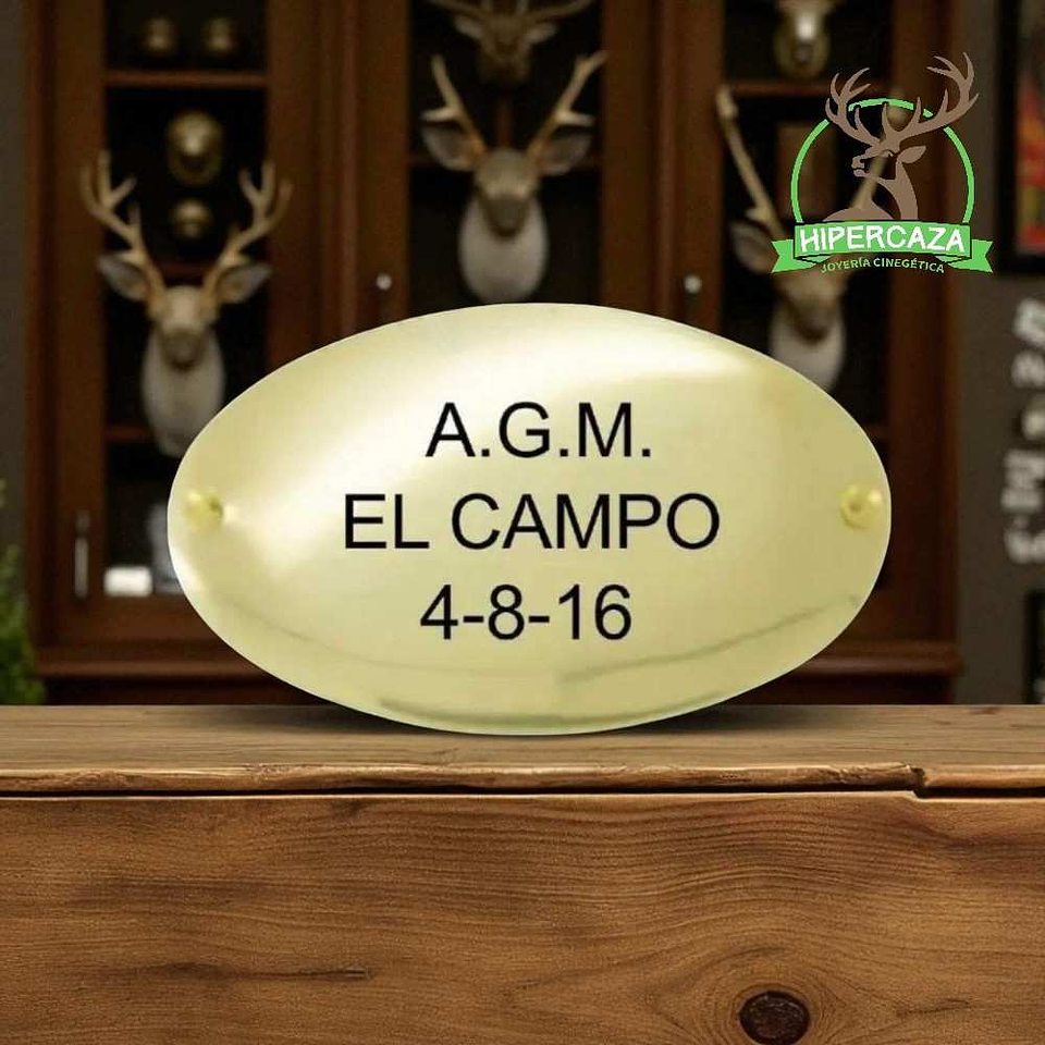 Chapa trofeo de caza 2