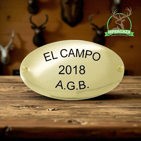 Placa trofeo taxidermia