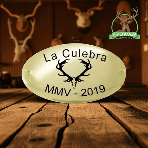 Chapa trofeo de caza ciervo