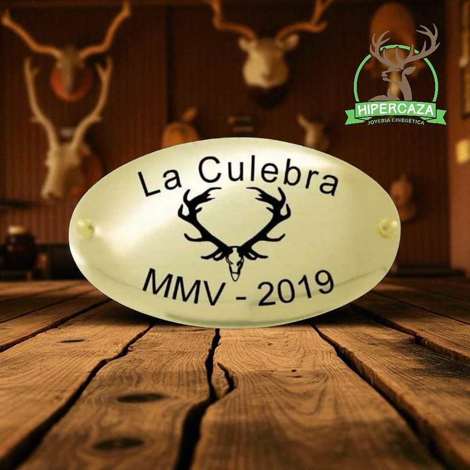 Chapa trofeo de caza ciervo 2