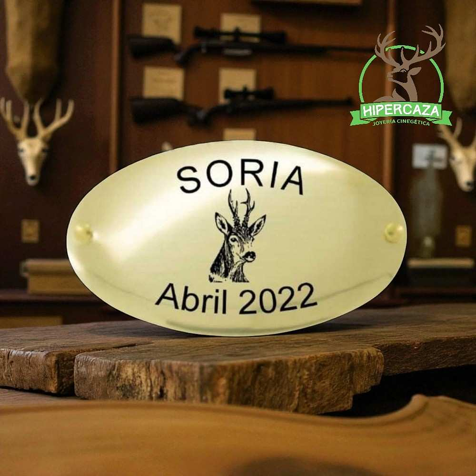 Chapa trofeo de caza corzo 2