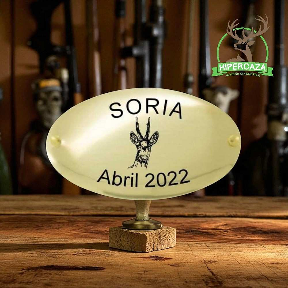Chapa trofeo de caza corzo 2