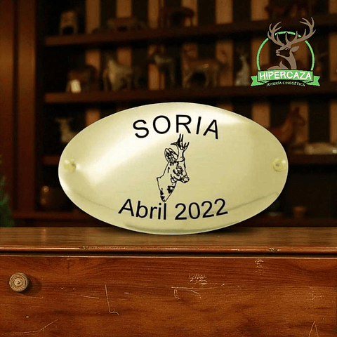 Placa trofeo de caza corzo