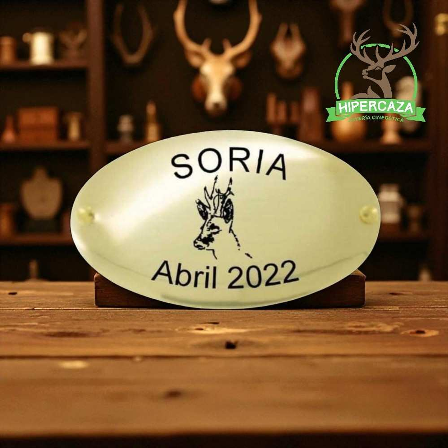 Chapa trofeo de caza con corzo 2