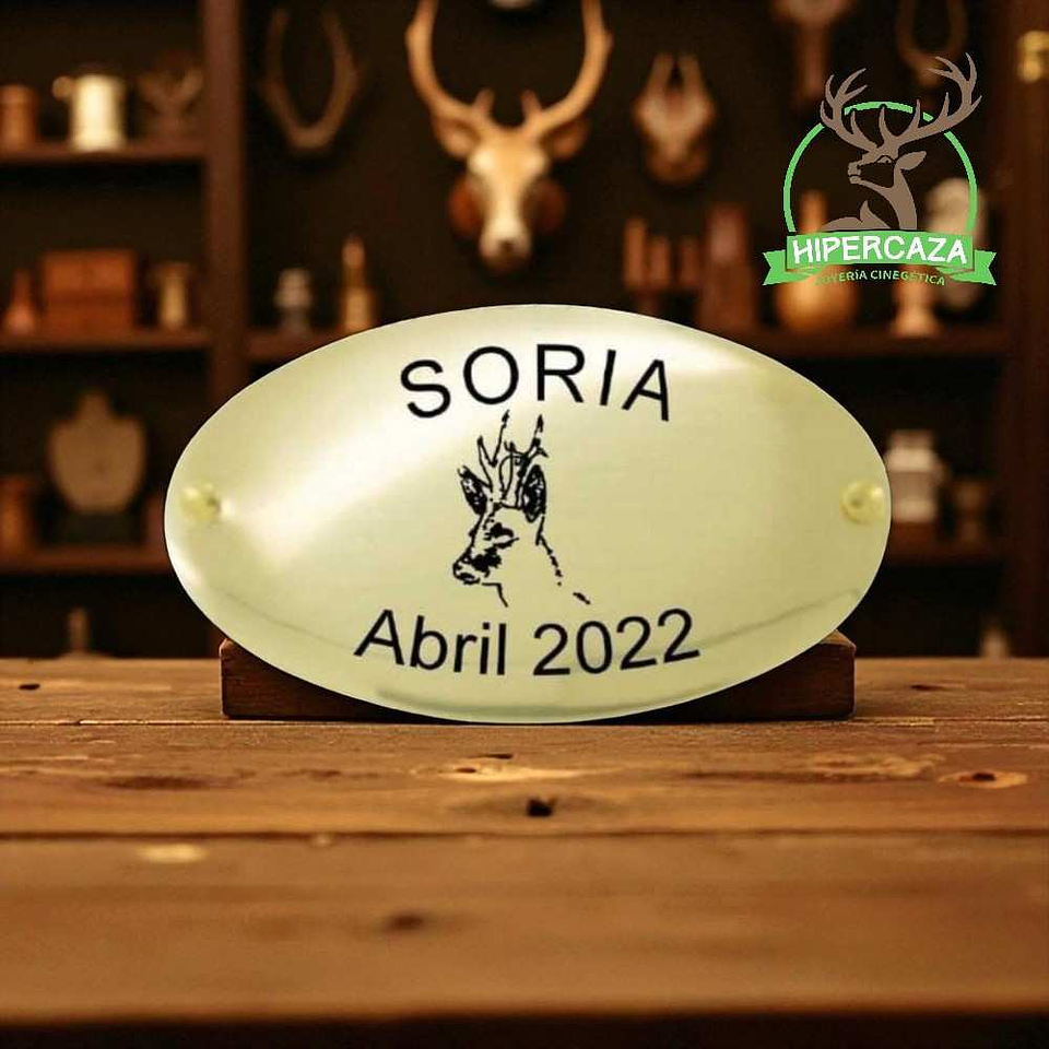 Chapa trofeo de caza con corzo 2