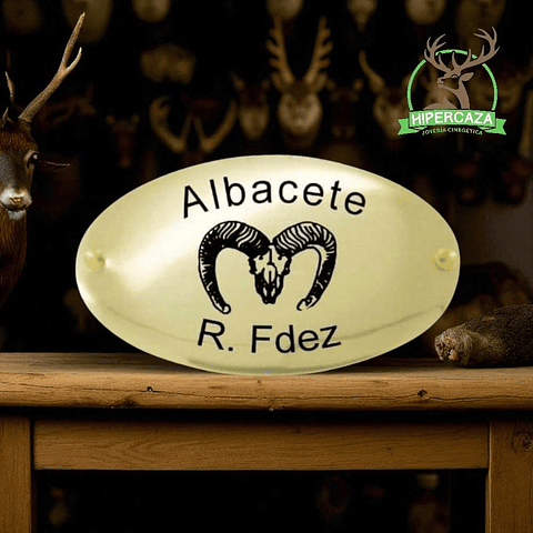 Chapa trofeo de caza muflón 