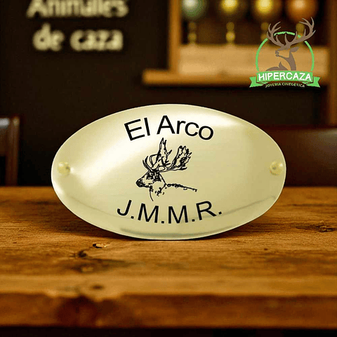 Chapa para trofeos de caza gamo