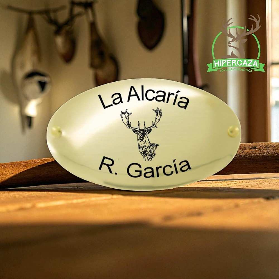 Chapa trofeo de caza gamo 2