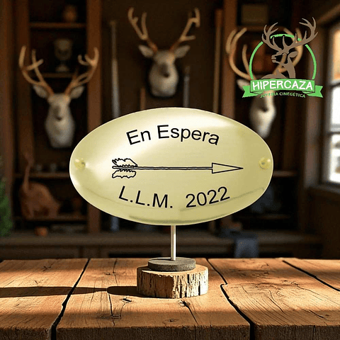 Chapa trofeo de caza personalizada arco