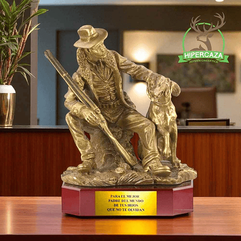 Figura de cazador con perro