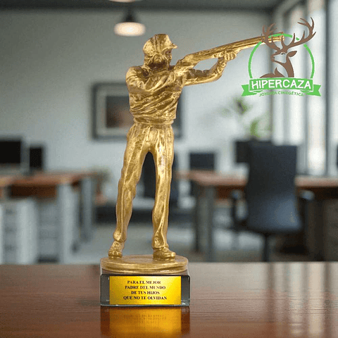 Trofeo de tiro al plato resina