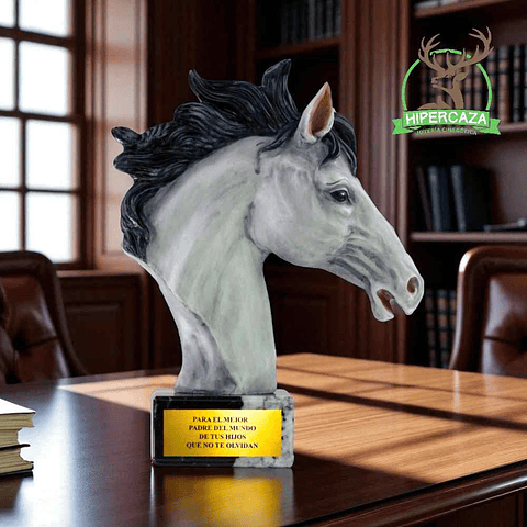Figura de caballo busto blanco